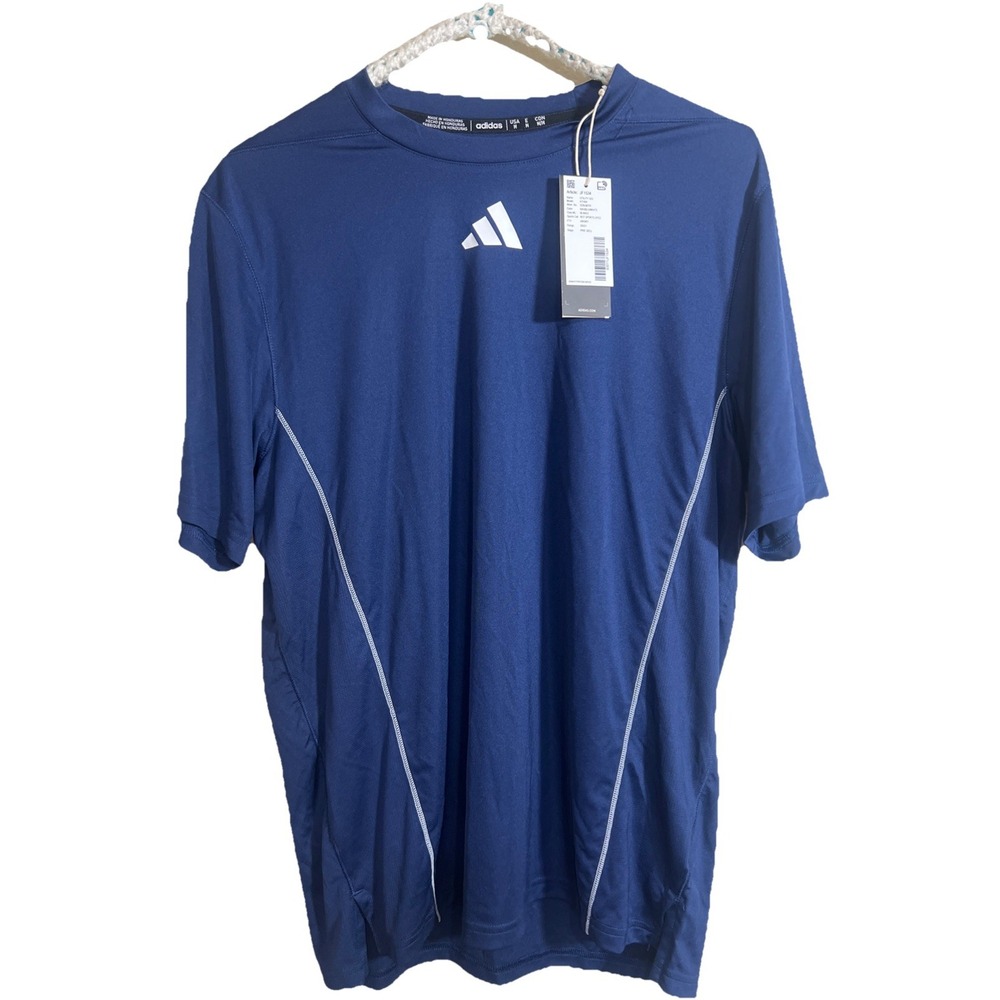 Adidas Men's Utility Shirt Sleeve Shirt Navy Blue/White Size M, Medium NWT